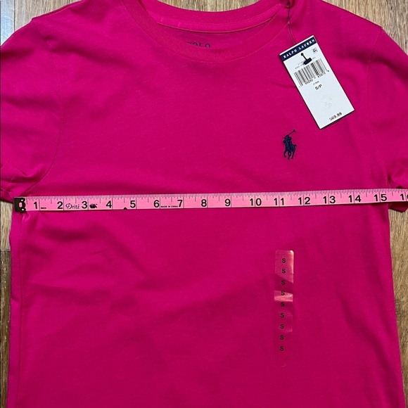 NWT Polo Ralph Lauren Hot Pink T-Shirt Dress Small 100% Cotton New Short Sleeve - Picture 7 of 11